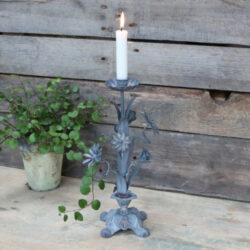 Świecznik metalowy prowansalski 32 cm Chic Antique