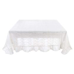 Obrus z falbaną 155×155 cm Dentelle Blanc MariClo’