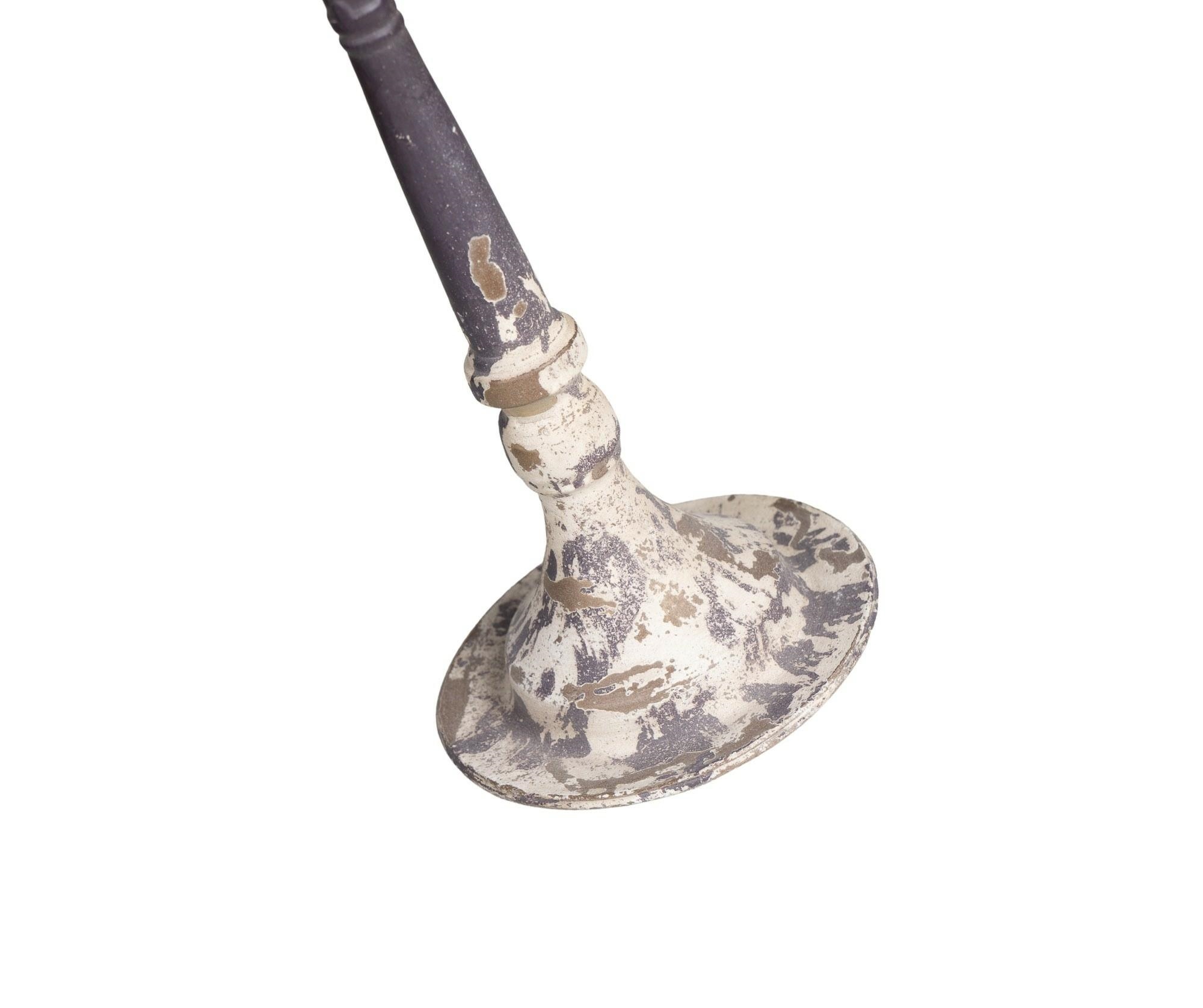 Świecznik metalowy postarzany 33 cm Belldeco - obrazek 2