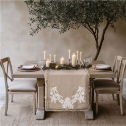 Bieżnik lniany 45×150 cm Soffio Blanc MariClo’