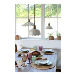 Lampa wisząca vintage krem Lunel Chic Antique