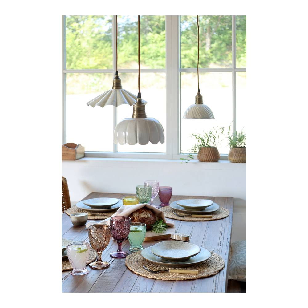 Lampa wisząca vintage krem Lunel Chic Antique - obrazek 2