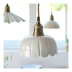Lampa wisząca vintage krem Lunel Chic Antique