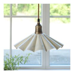 Lampa wisząca krem falowana Lunel Chic Antique