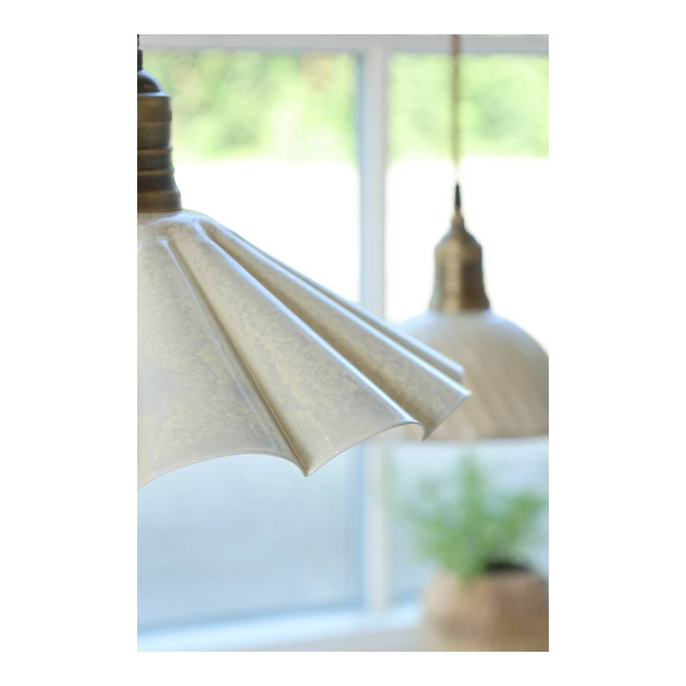 Lampa wisząca krem falowana Lunel Chic Antique - obrazek 2