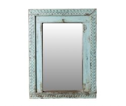 Lustro w drewnianej ramie Antique shabby chic Belldeco