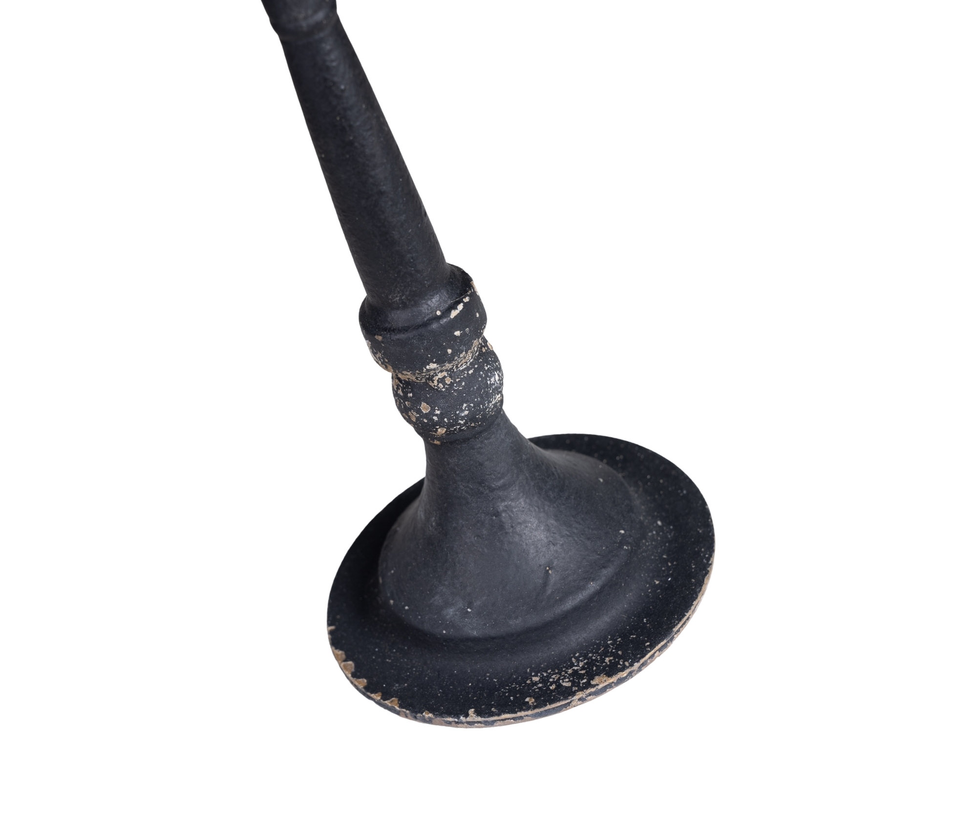 Zestaw dwóch świeczników postarzanych antracyt Rustic 40 cm, 34 cm Belldeco - obrazek 4