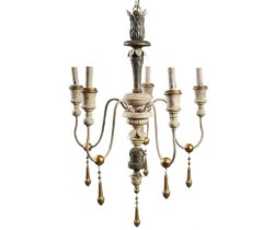Żyrandol vintage w stylu prowansalskim Belldeco