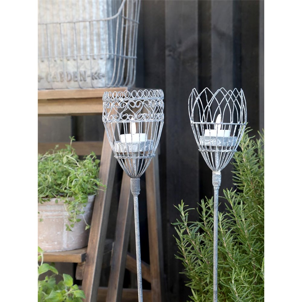 Lampion ogrodowy do wbicia w ziemię 80 cm Chic Antique - obrazek 2
