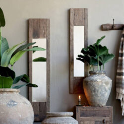 Lustro w drewnianej ramie Grimaud Chic Antique