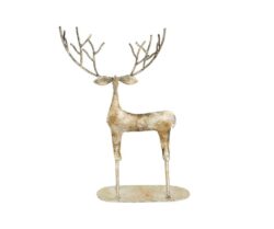 Dekoracja metalowy jelonek 29 cm Barok old Belldeco